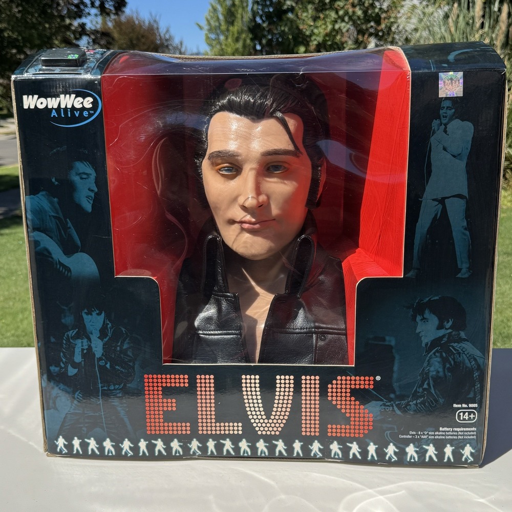 Elvis Presley Animatronic Singing Talking Bust Wowwee Alive 9005 New In Box